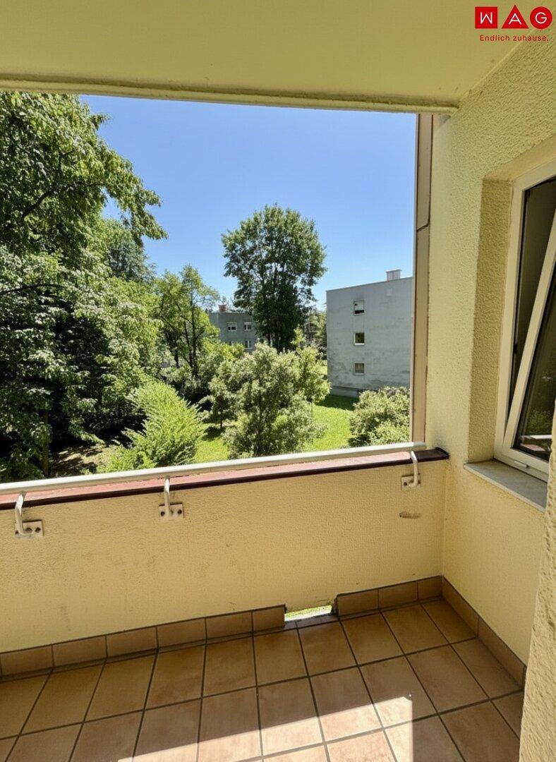 Loggia mit Blick ins Grüne