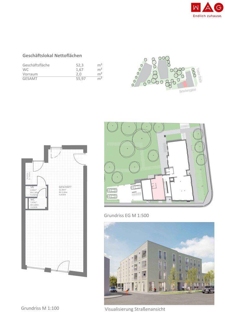 Modernes Geschäftslokal im Bezirk Graz Puntigam - Erstbezug ! - Ansicht 3