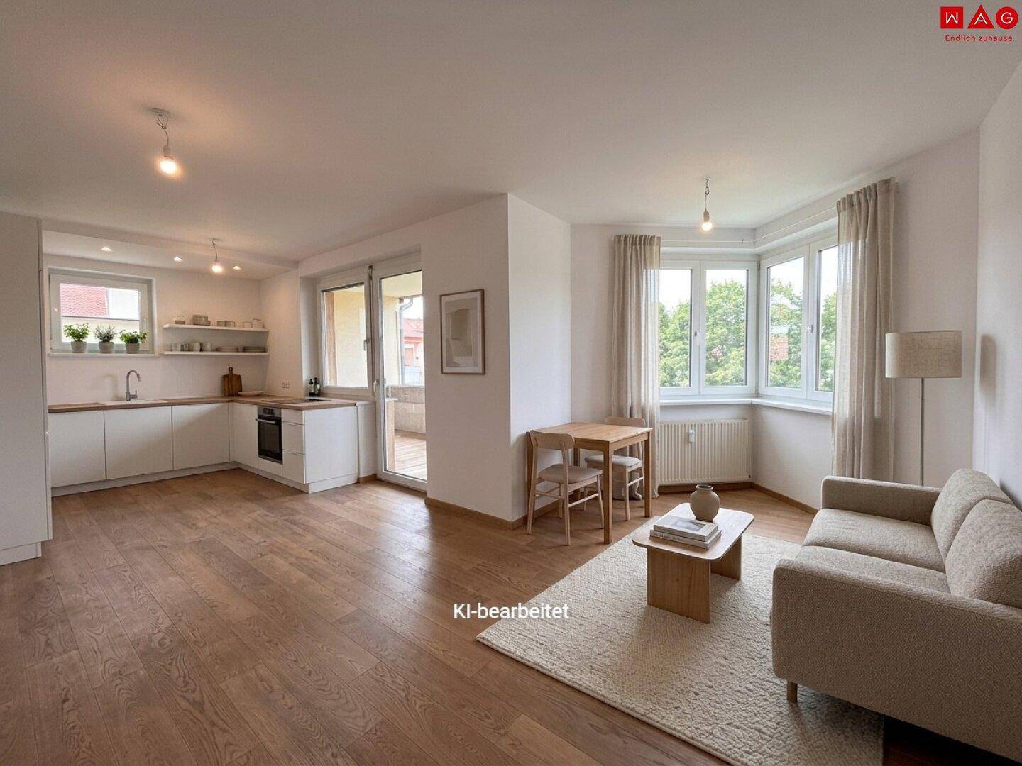 Einzigartig aufgeteilte 2-Zimmer-Wohnung verleiht eine angenehme Wohnatmosphäre! - Genießen Sie den Vorteil von einem eigenen Tiefgaragenabstellplatz! - Ansicht 3