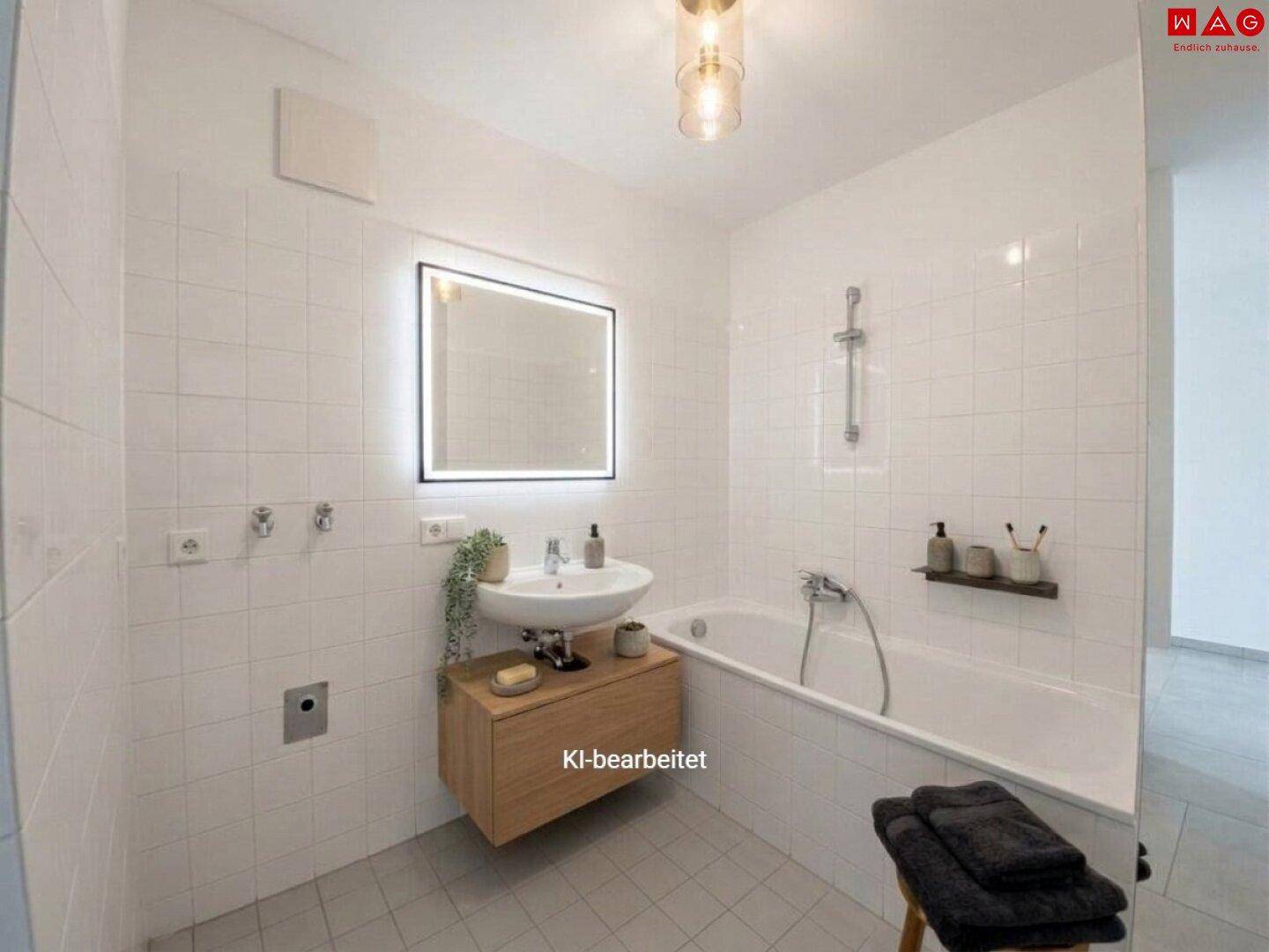 KI generiert Badezimmer Möblierungsvorschlag