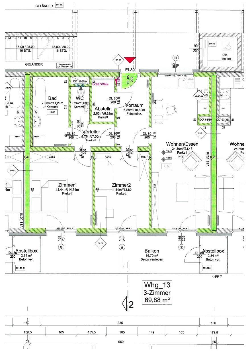 TOP LAGE - 3-Zimmer-Wohnung mit MEGA-Balkon und Carportparkplatz - geförderte Miete ODER geförderte Miete mit Kaufoption - 3 Zimmer - Ansicht 2