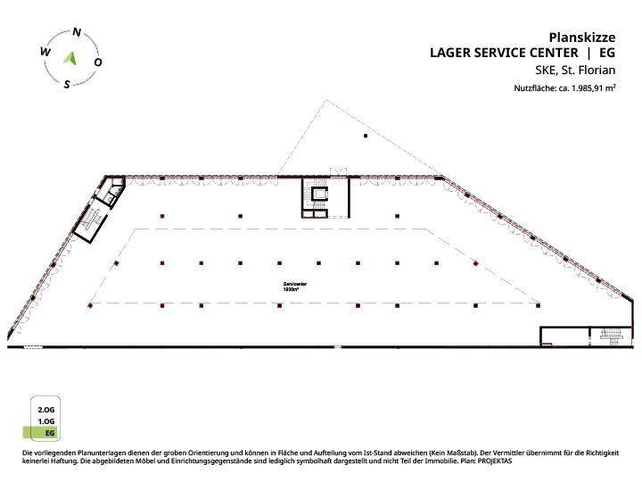 Planskizze Lagerfläche EG