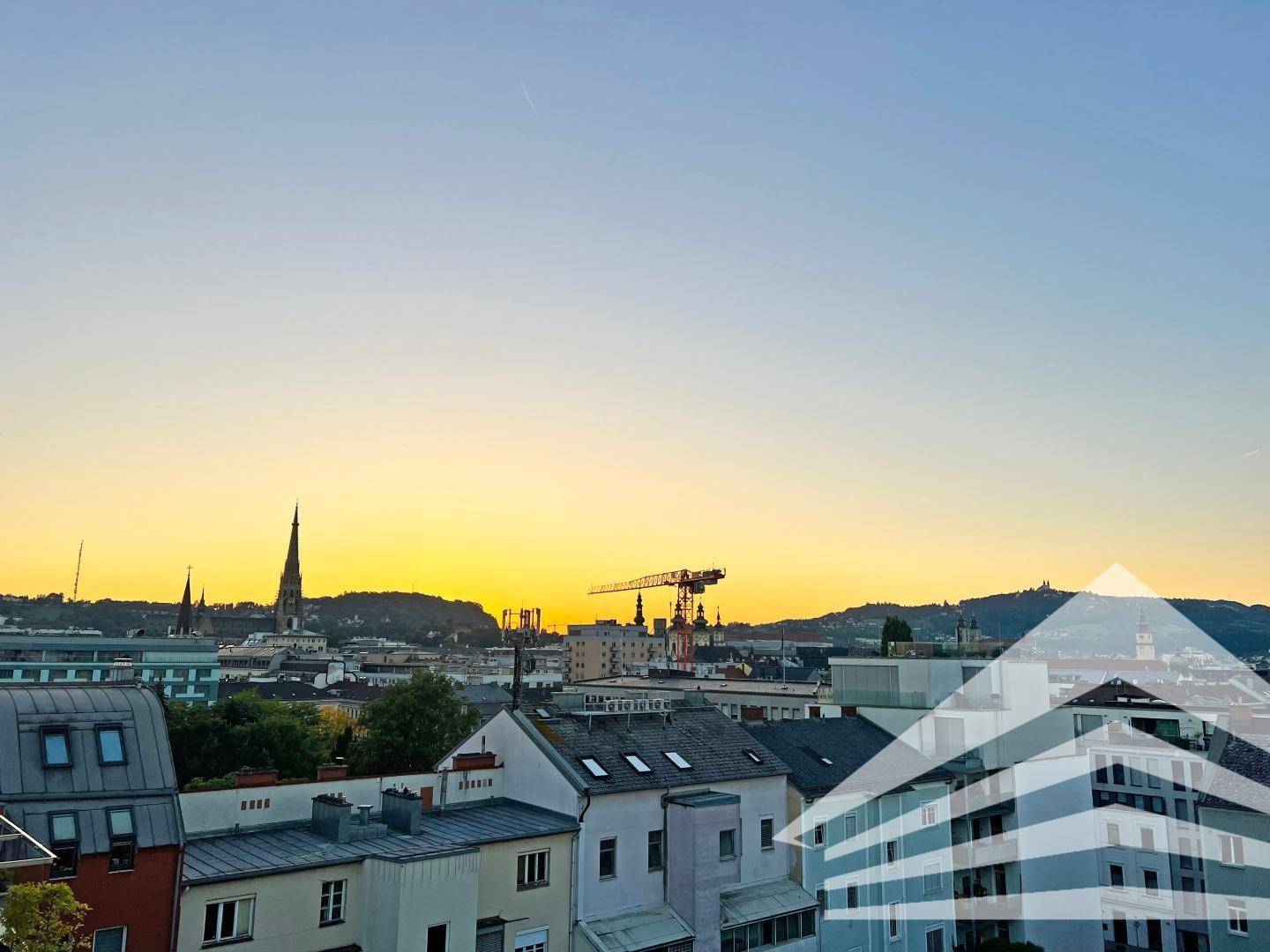 Sonnenuntergang Dachterrasse