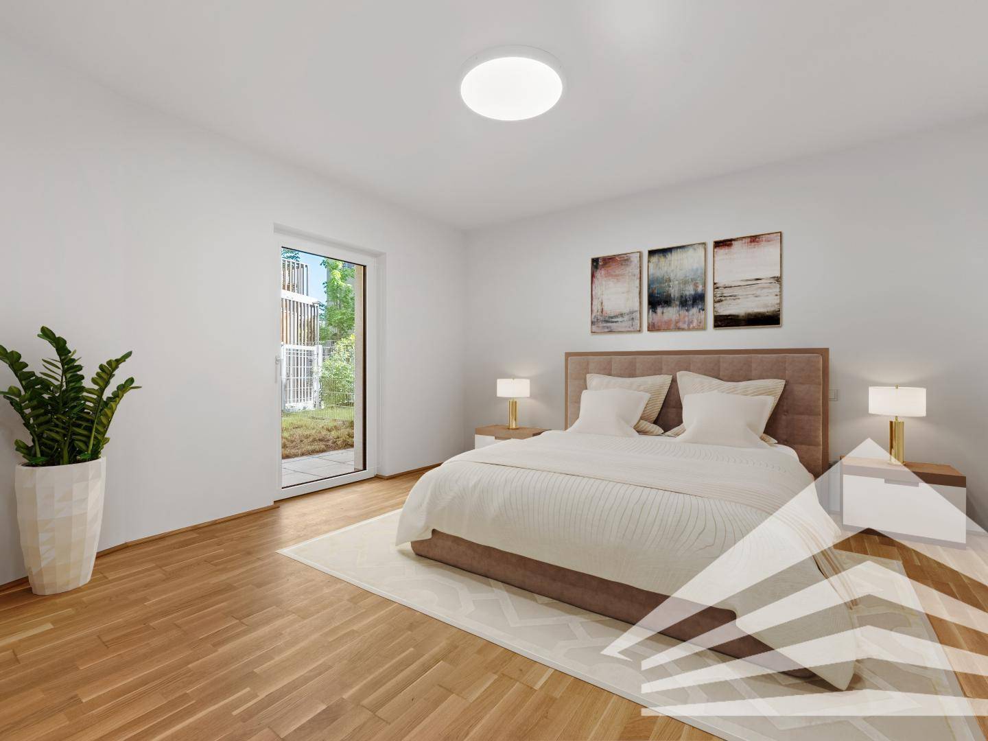 Schlafzimmer mit Möblierungsvorschlag