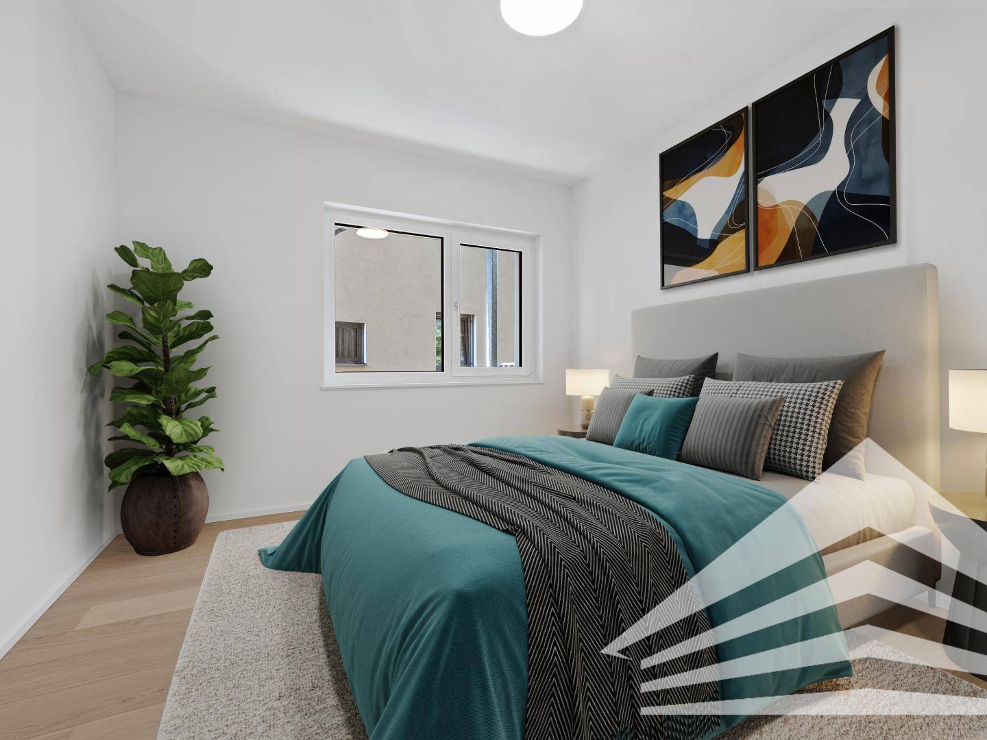 Zimmer mit Möblierungsvorschlag
