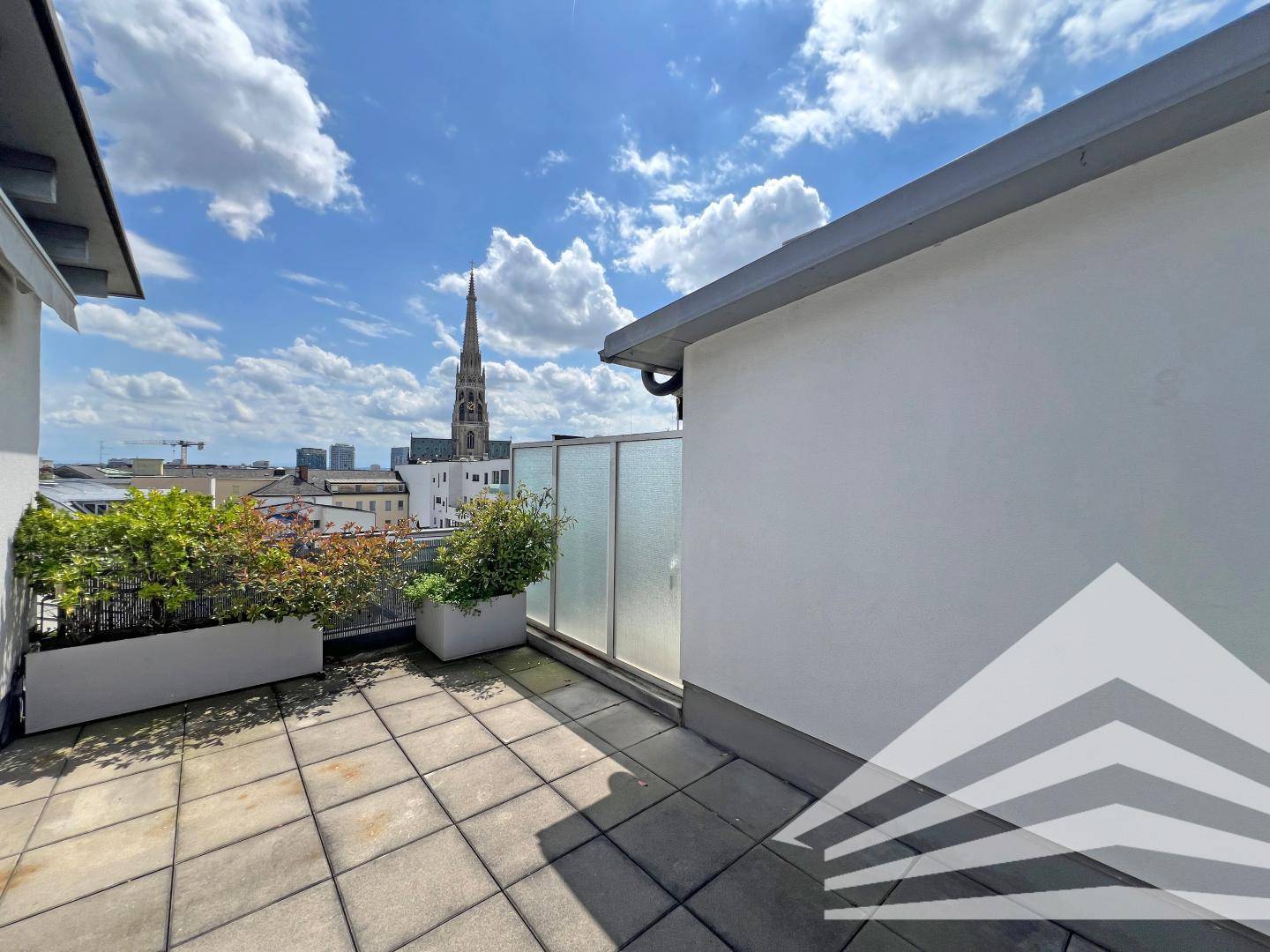 Dachterrasse mit Domblick