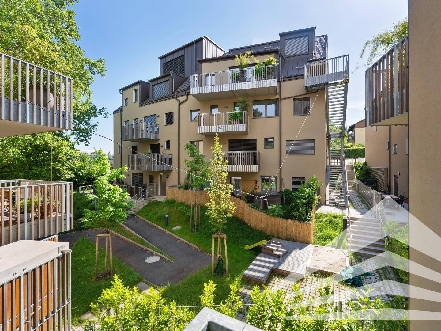 Ausblick von zweitem Balkon