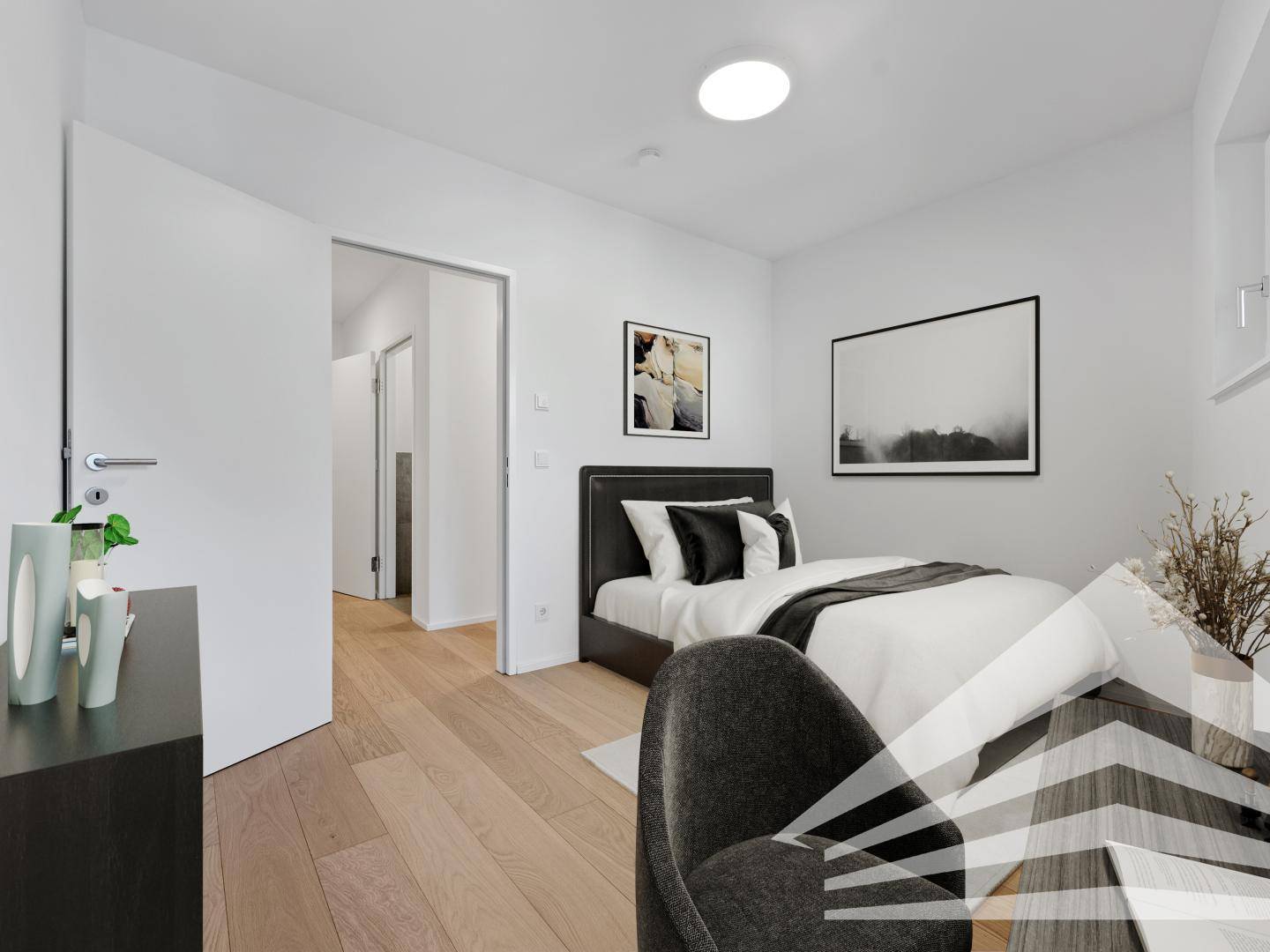 Zimmer mit Möblierungsvorschlag