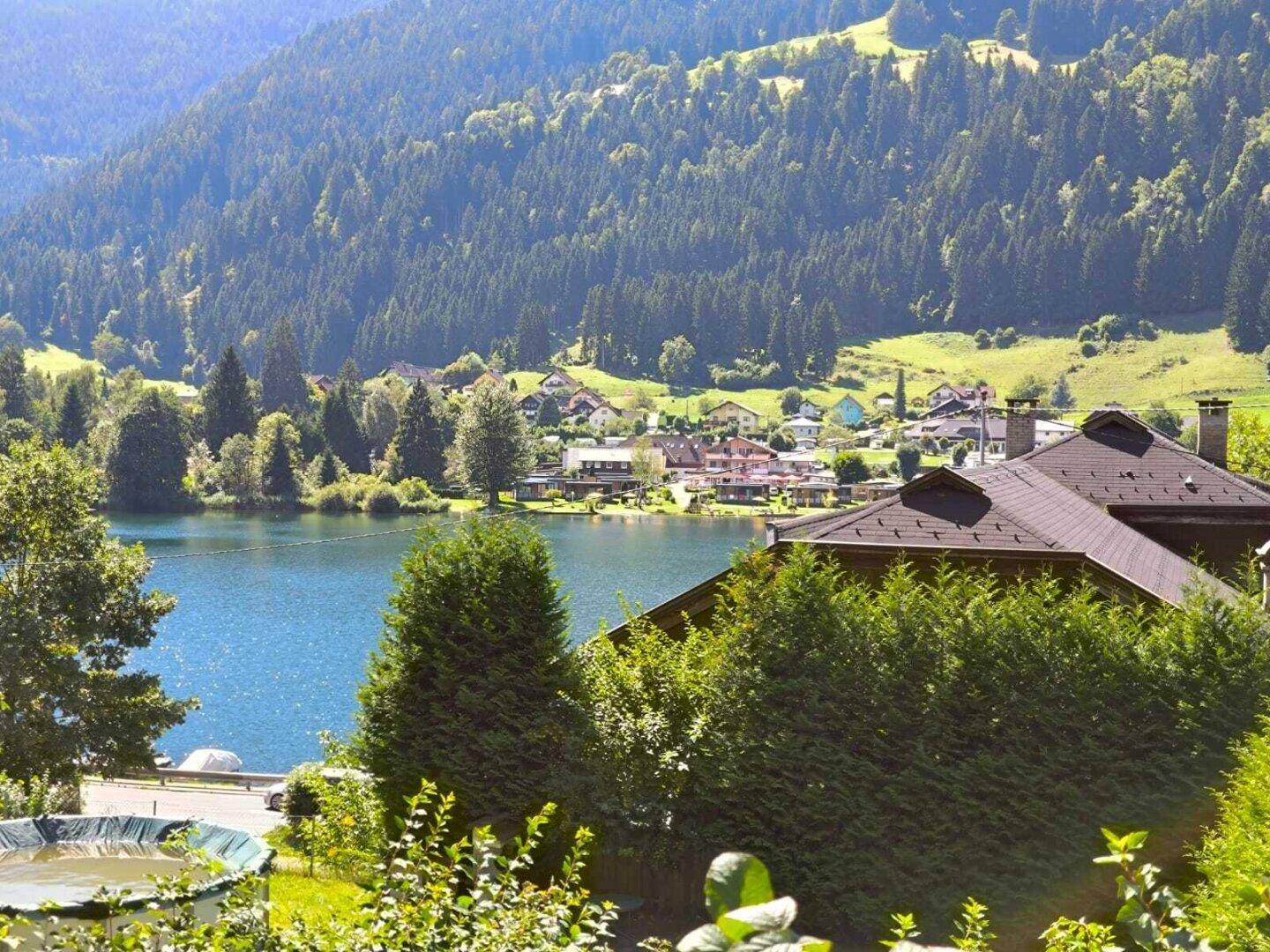 Ausblick vom Ferienhaus auf den Afritzer See