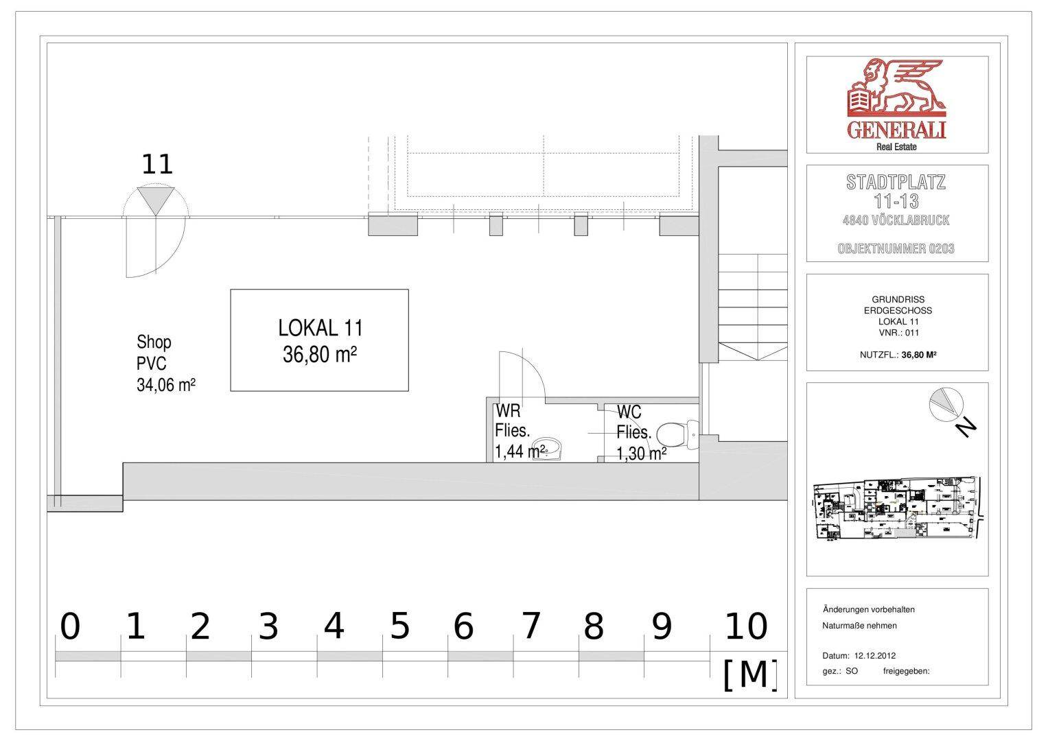 Grundrissplan Top GL 11