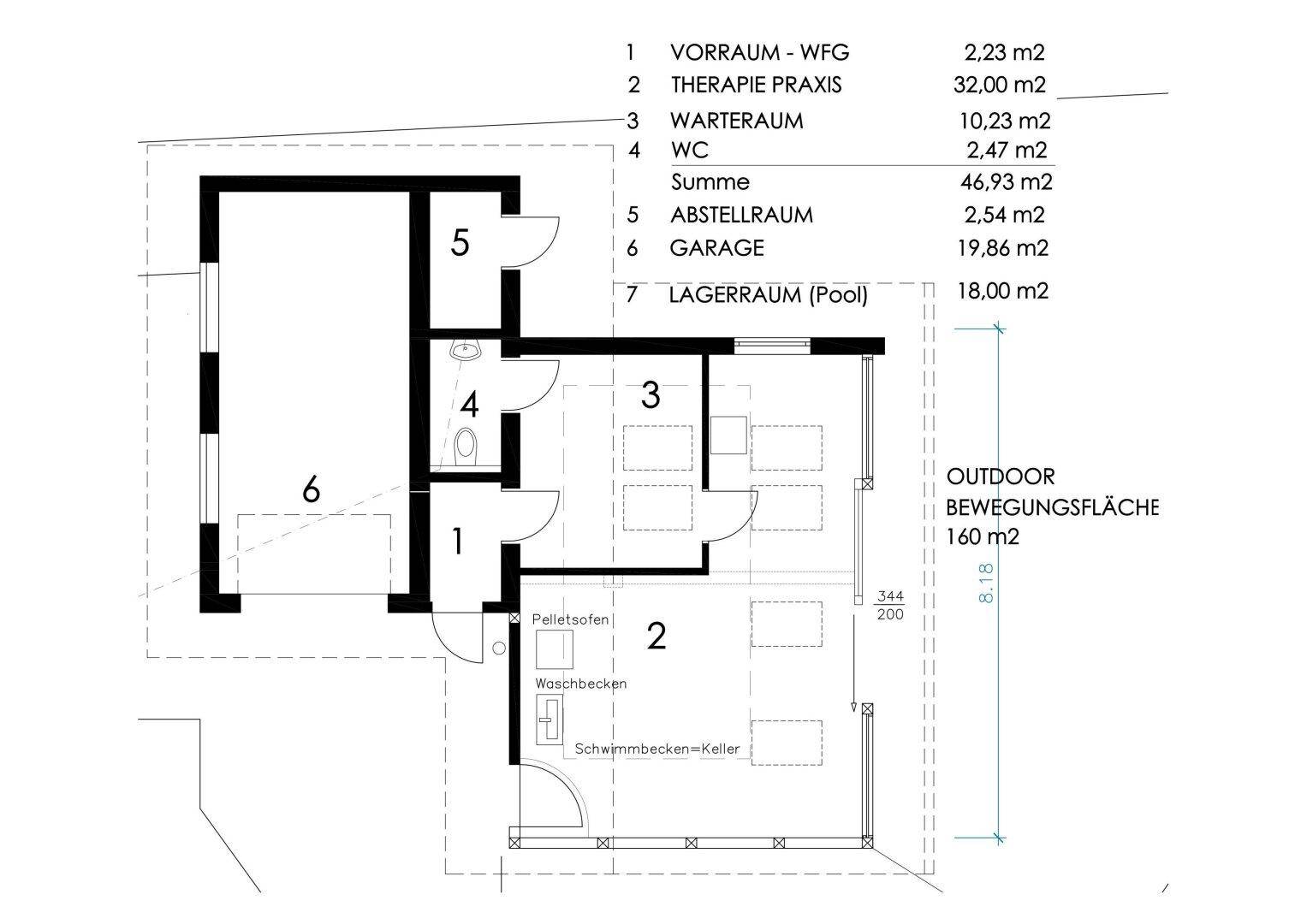 Grundrissplan/Büro-Praxis
