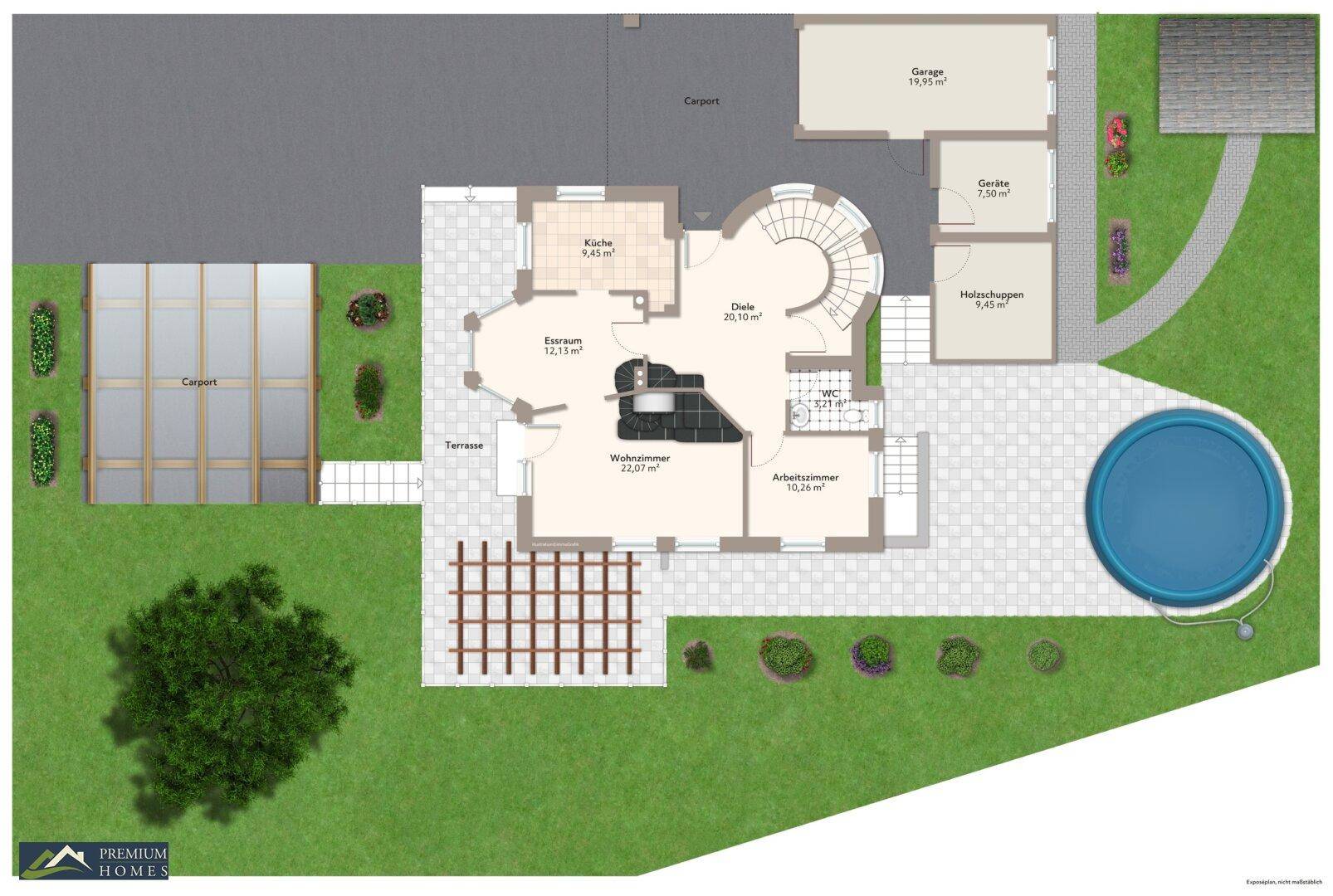 Einfamilienwohnhaus mit Garten