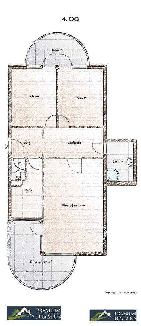 WÖRGL - Moderne 3-Zi-Wohnung in Wörgl mit 2 Balkonen, Kellerabt., Tief-Garage & Aufzug im 4. OG
