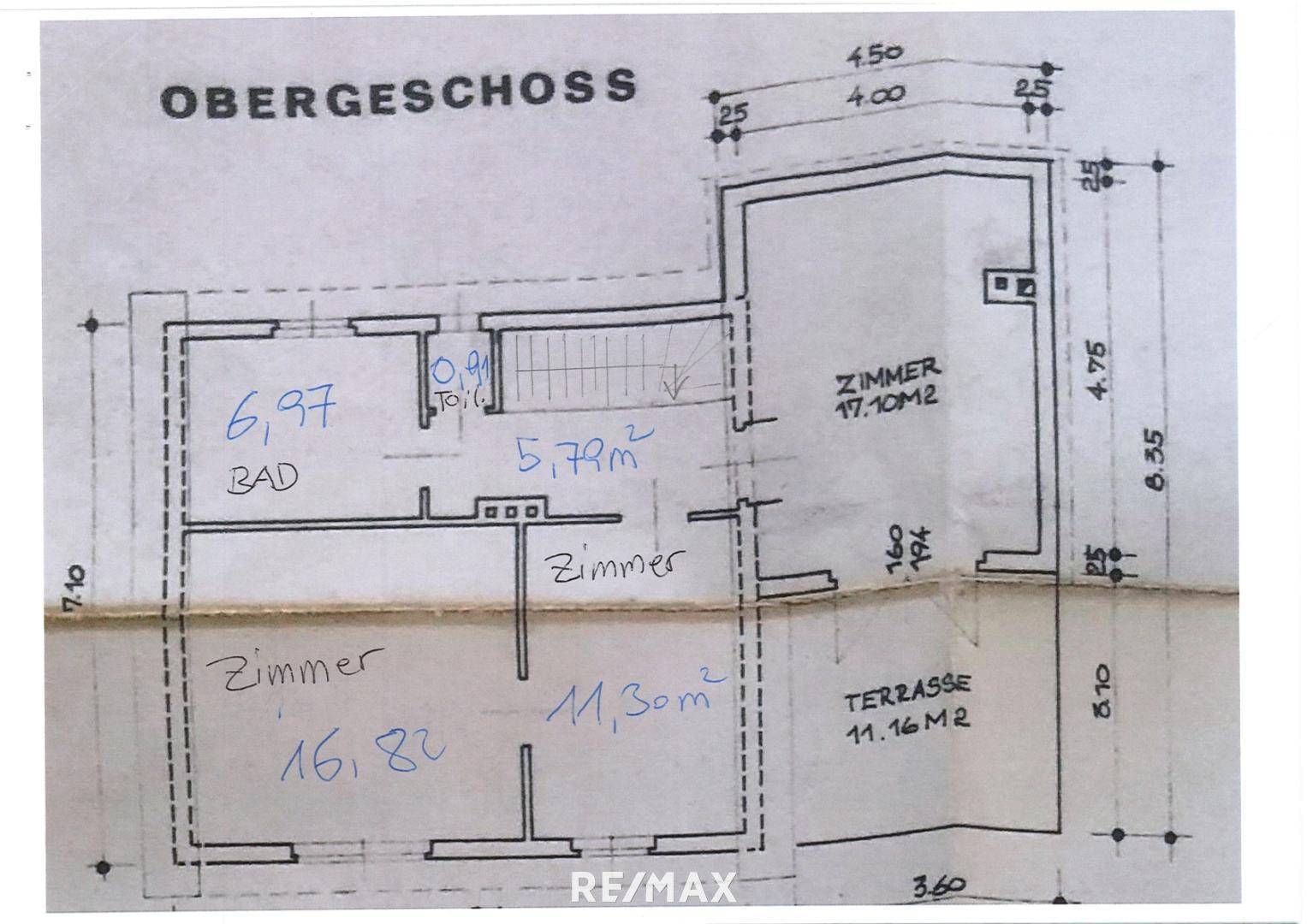 Plan Obergeschoss