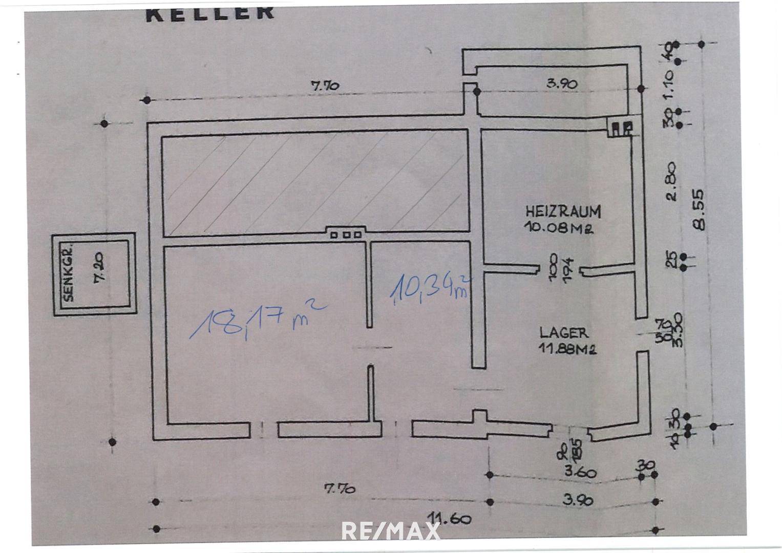 Plan Kellergeschoss