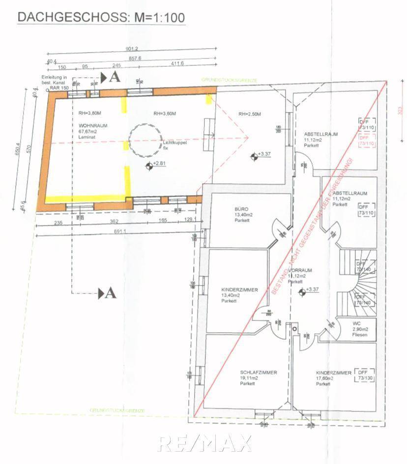 Plan Obergeschoss