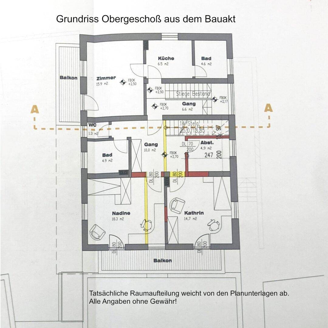 Obergeschoß Grundriss, Mehrfamilienhaus in Aussichtslage, Angerberg