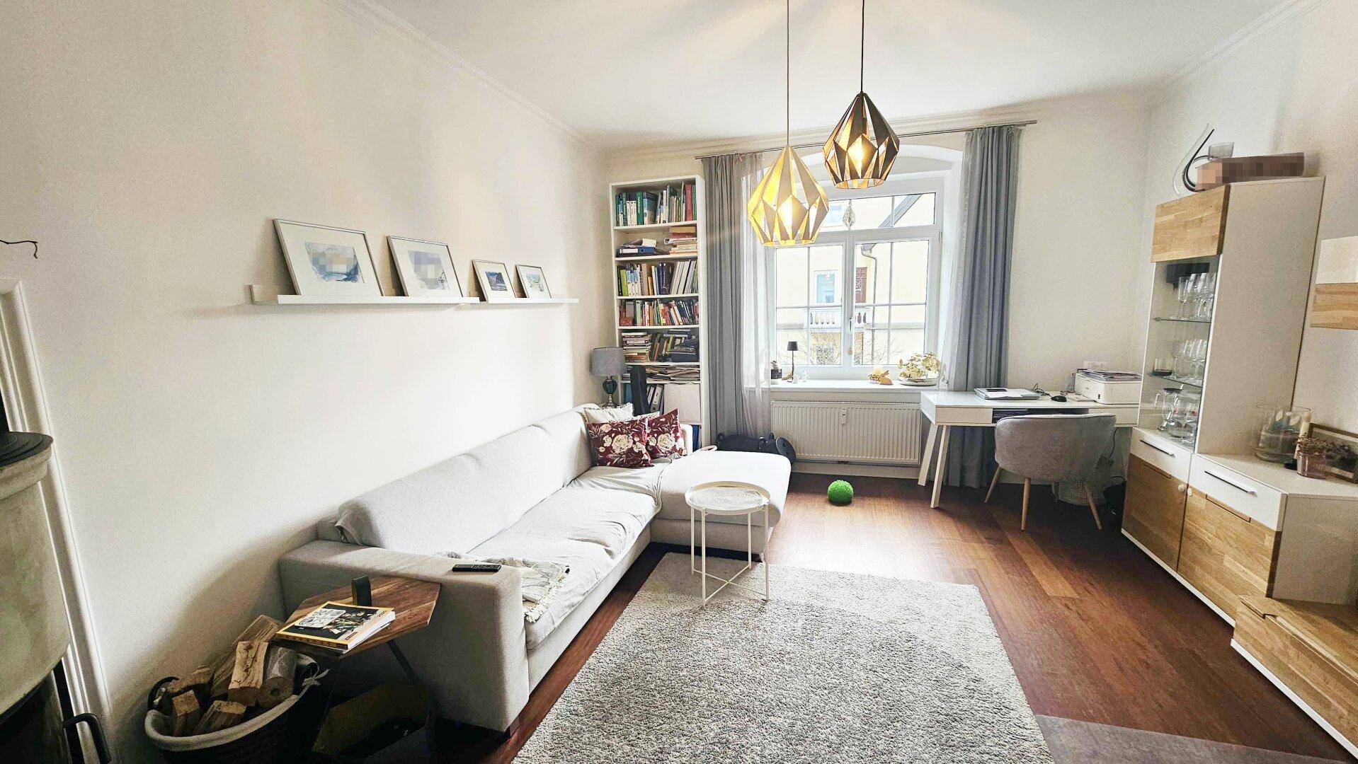 Wohnzimmer mit Kaminofen