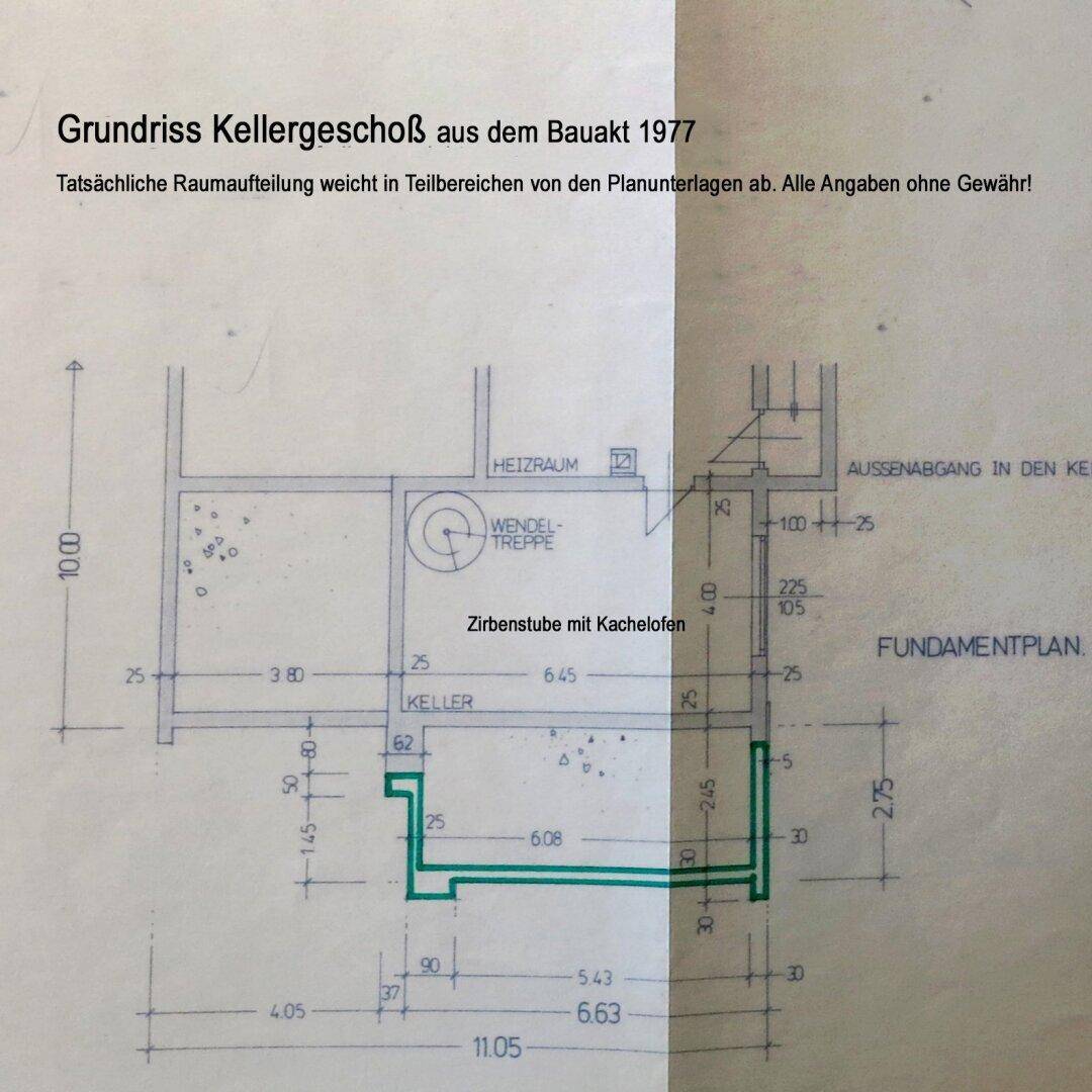 Grundriss Anbau KG in sehr guter Lage, Scheffau am Wilden Kaiser