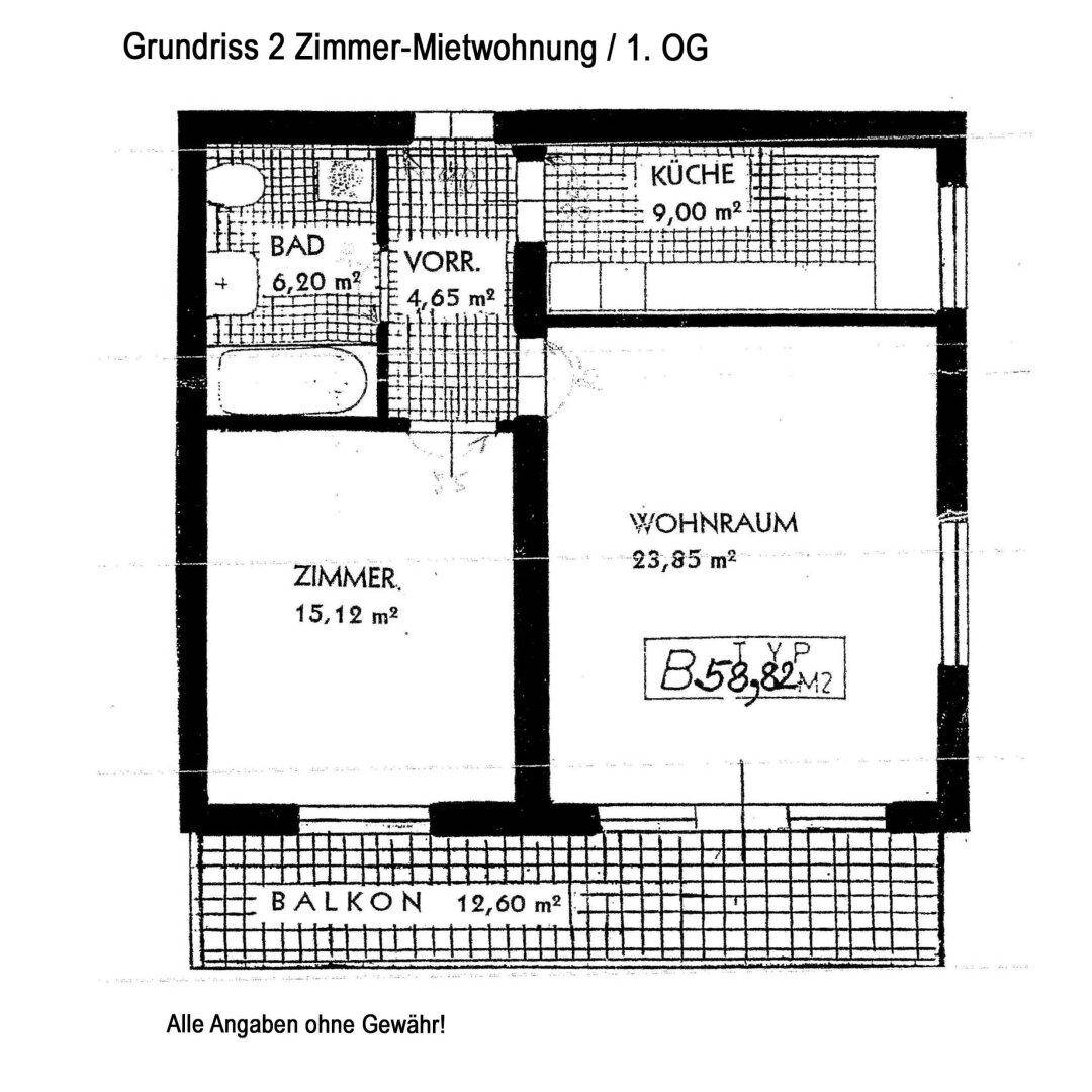 Grundriss, 2-Zimmer-Mietwohnung mit Garage Kufstein