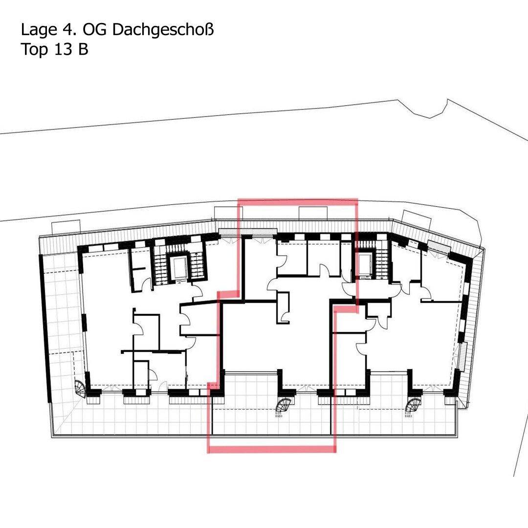 Lage im Haus, Top 13B