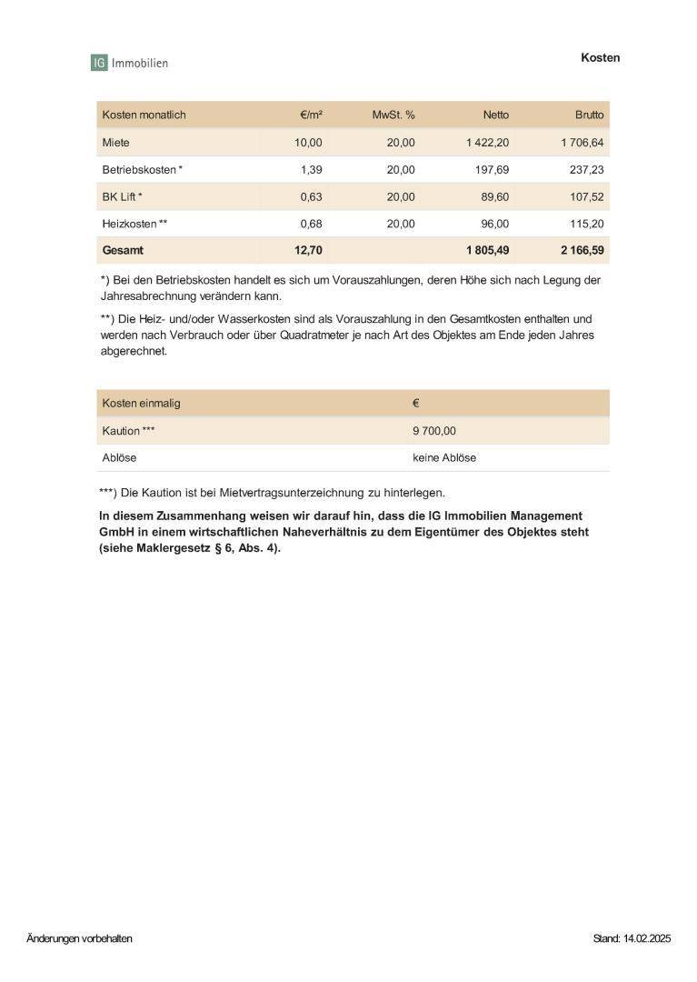 Kostenstelle Industriestraße 9 Top 1.5, Guntramsdo