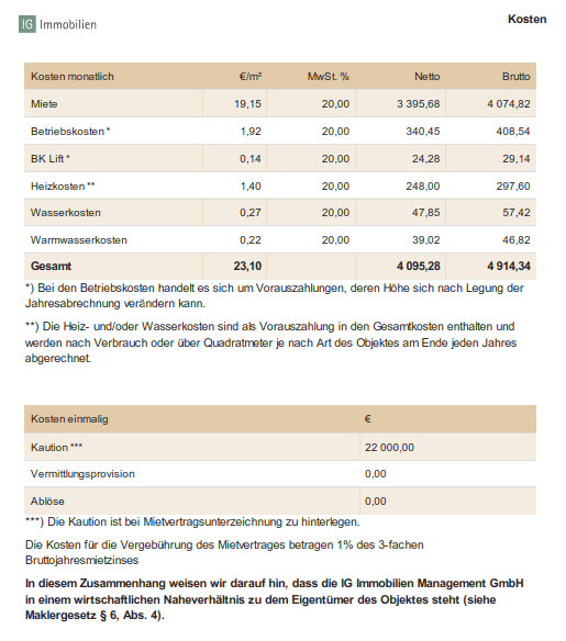 Kostenblatt Top 14