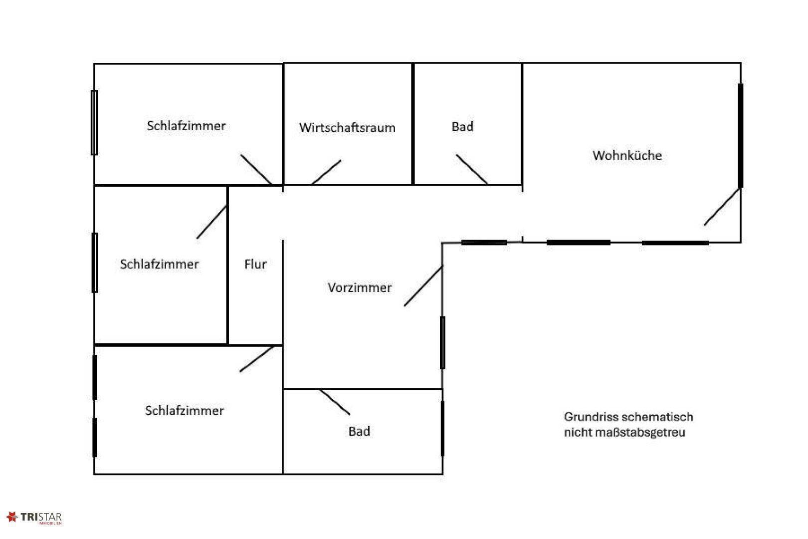 Schematischer Grundriss