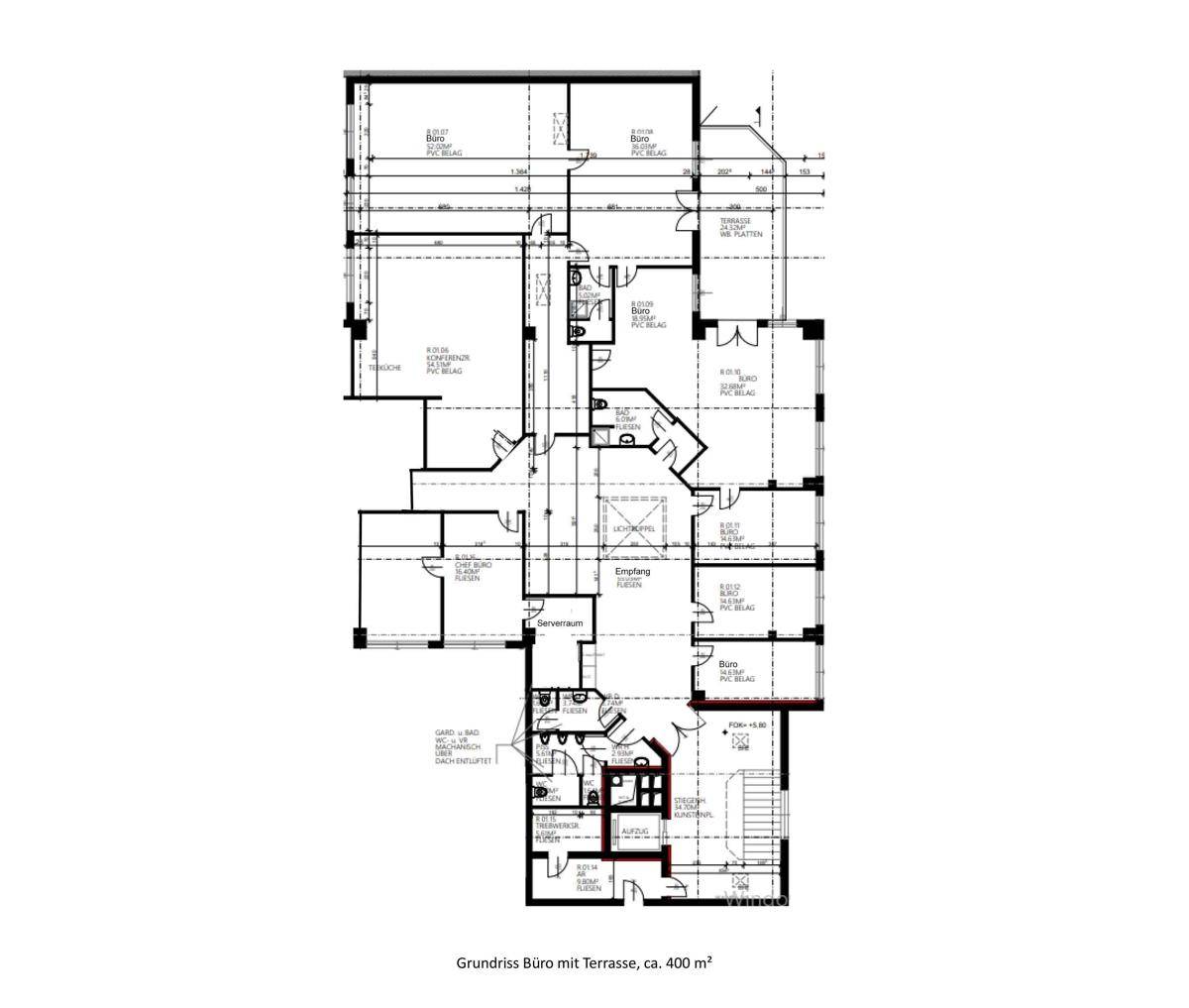 Büro 400 qm + Terrasse