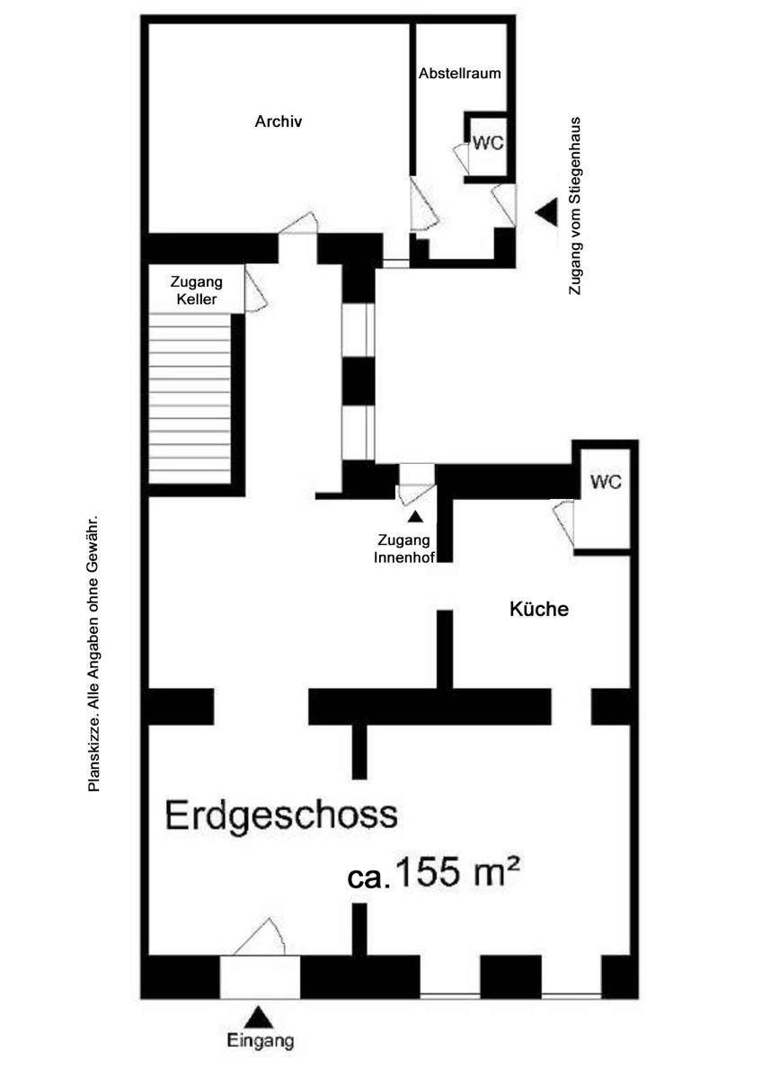 Planskizze Geschäftslokal