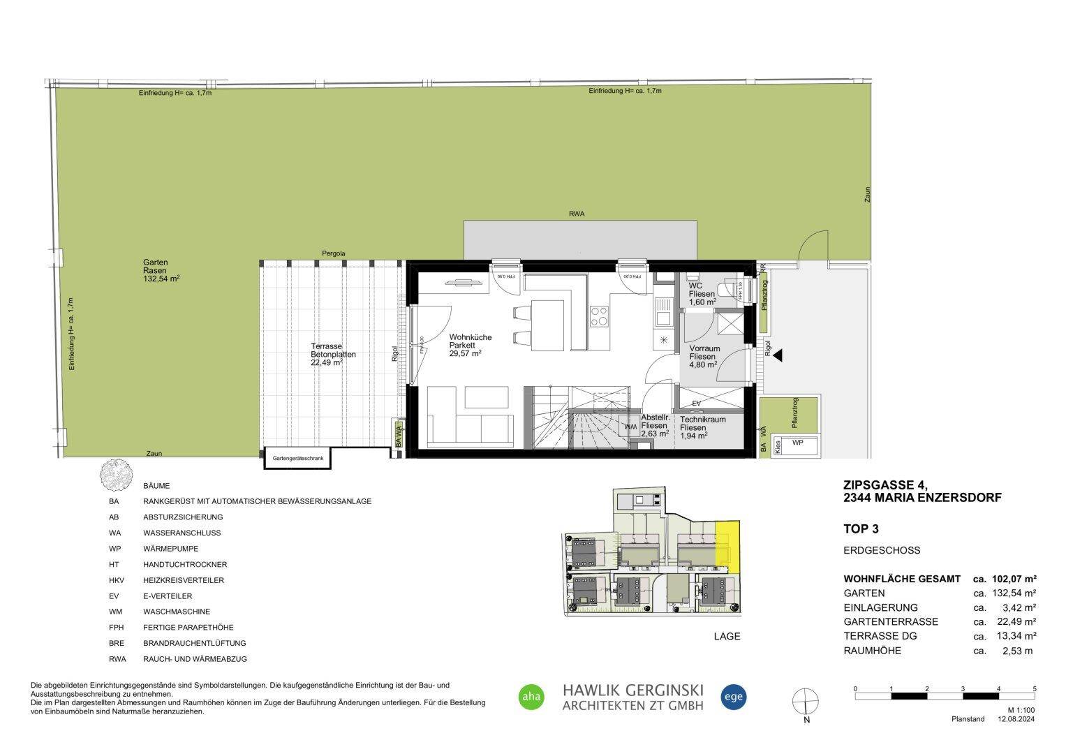 Plan EG mit Garten