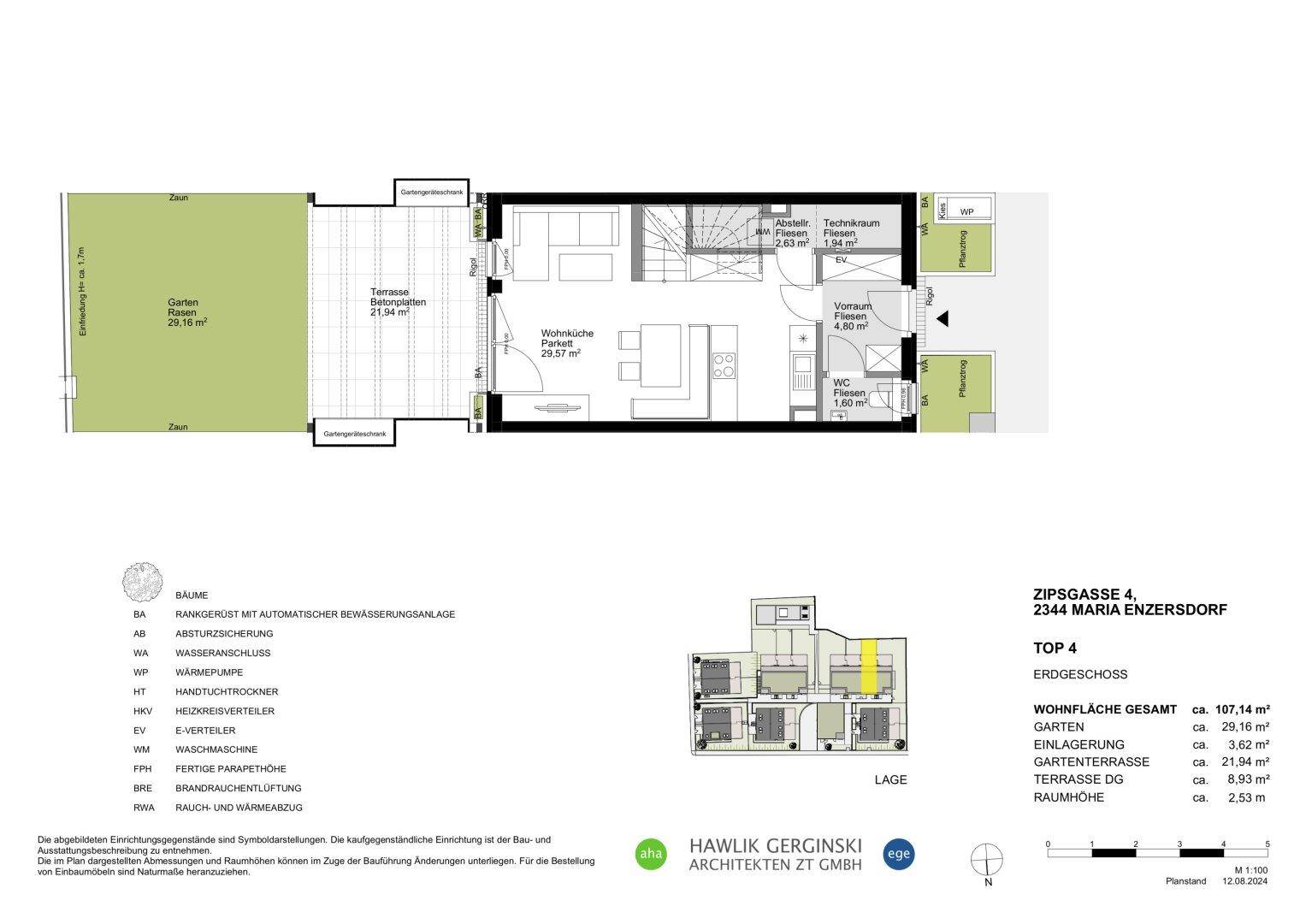 Plan EG mit Garten