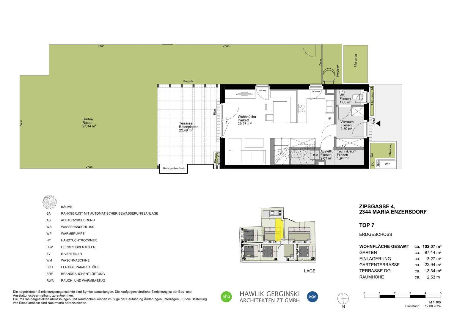 Plan EG mit Garten