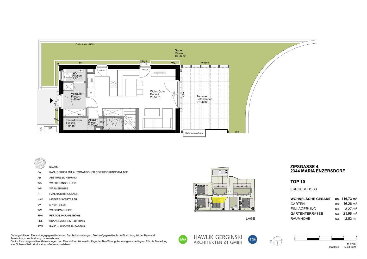 Plan EG mit Garten