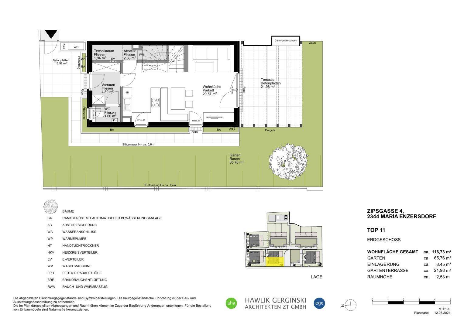 Plan EG mit Garten