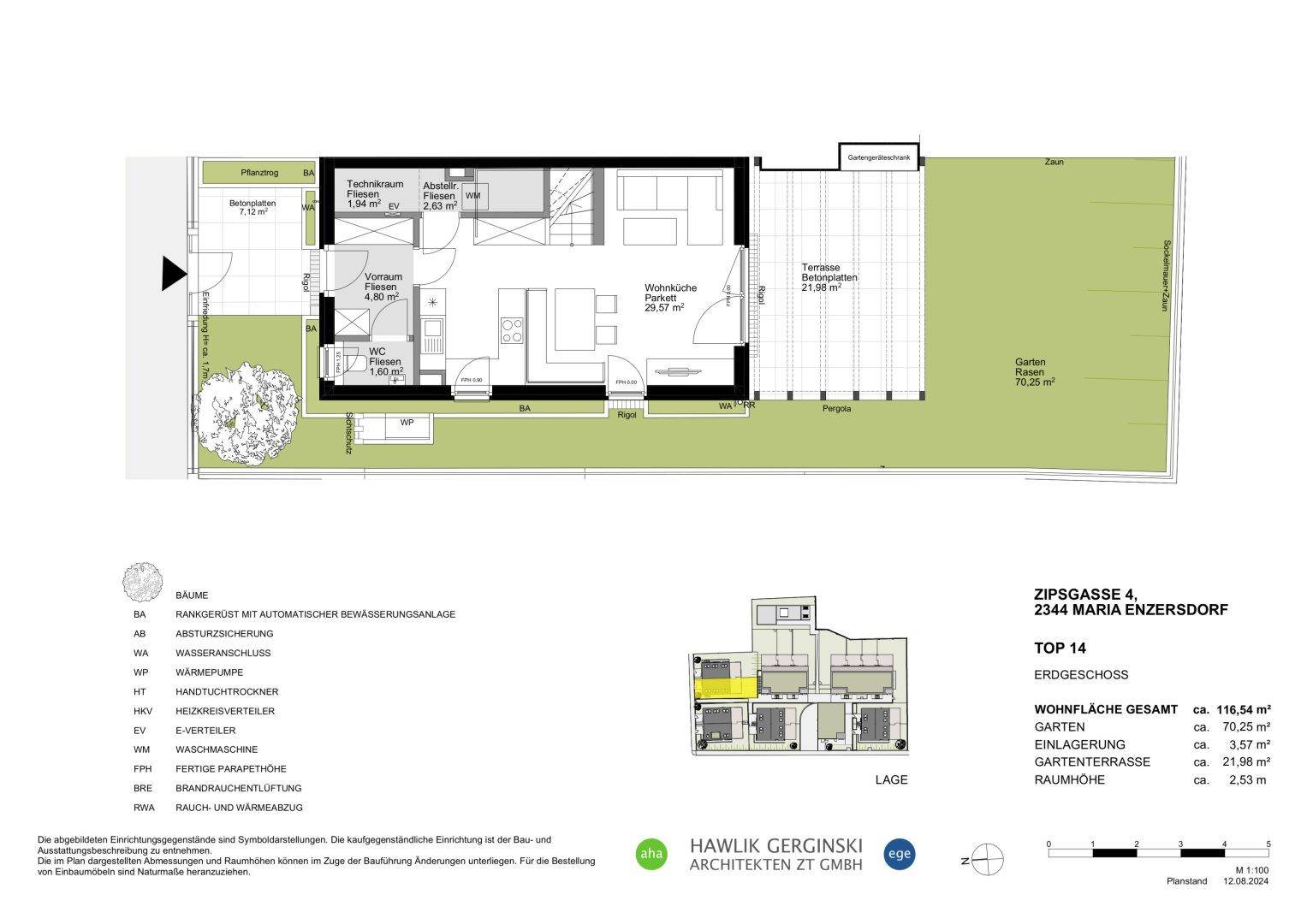 Plan EG mit Garten