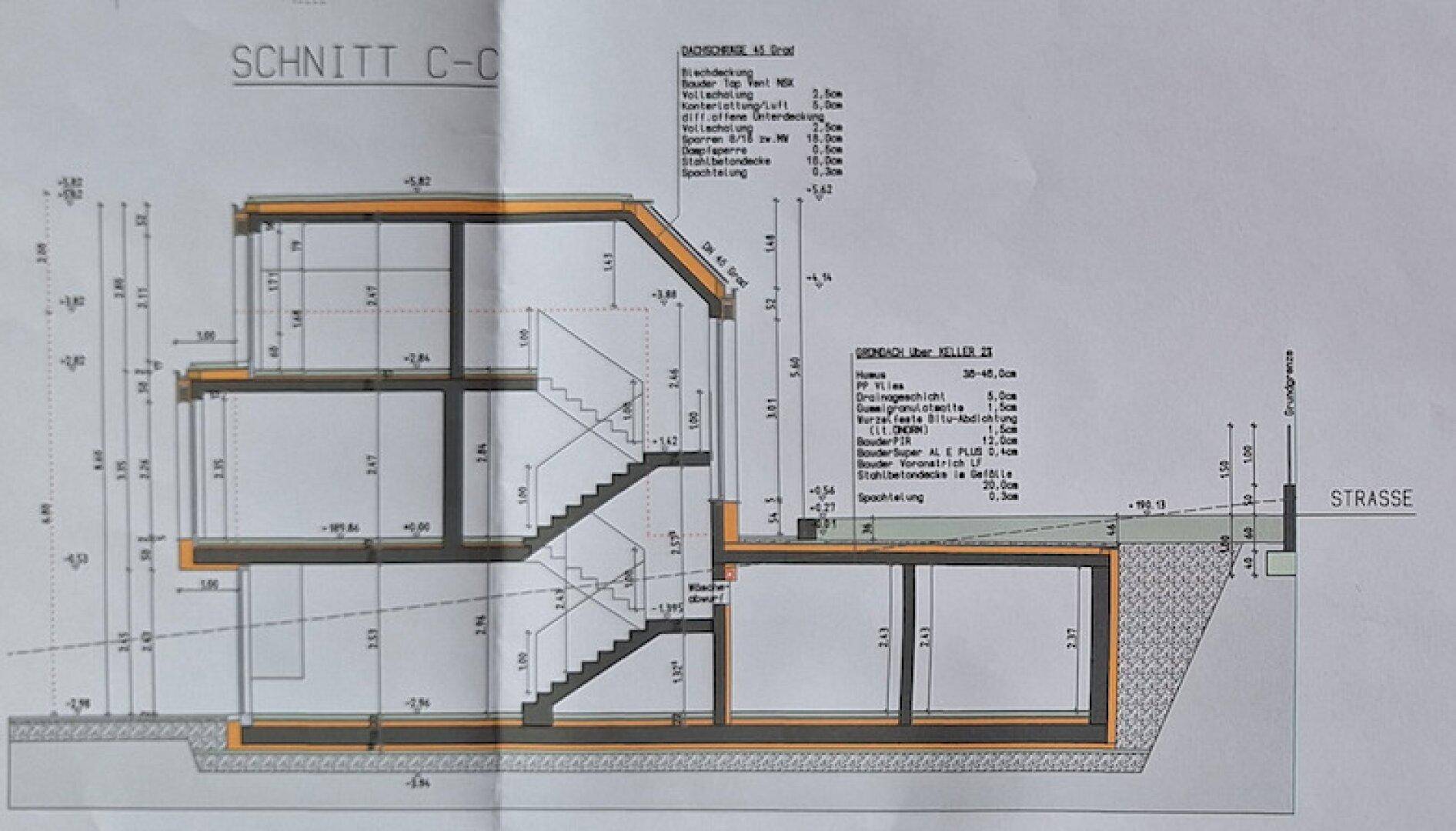 Grosses Haus - Schnitt