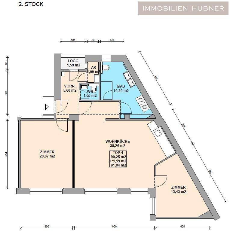 Grundrissplan Top 5-04