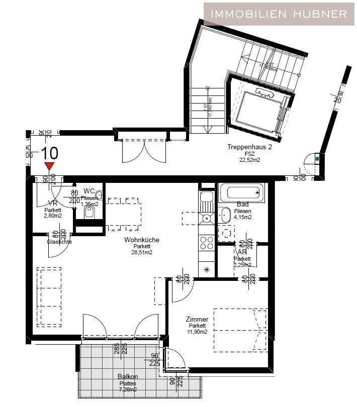 Grundriss Top 2-10