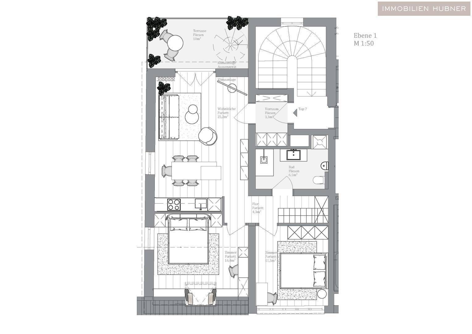 Wohnung mit Balkon