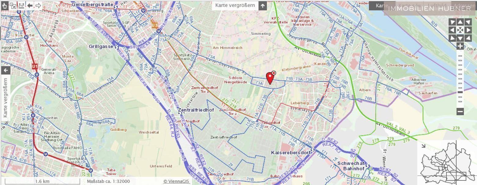 Lageplan mit Öffis