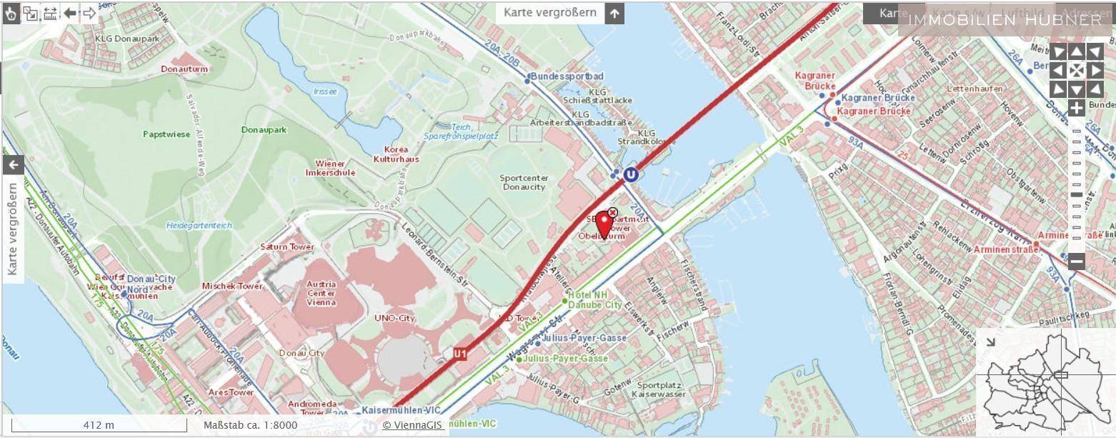 Lageplan mit Öffis nah