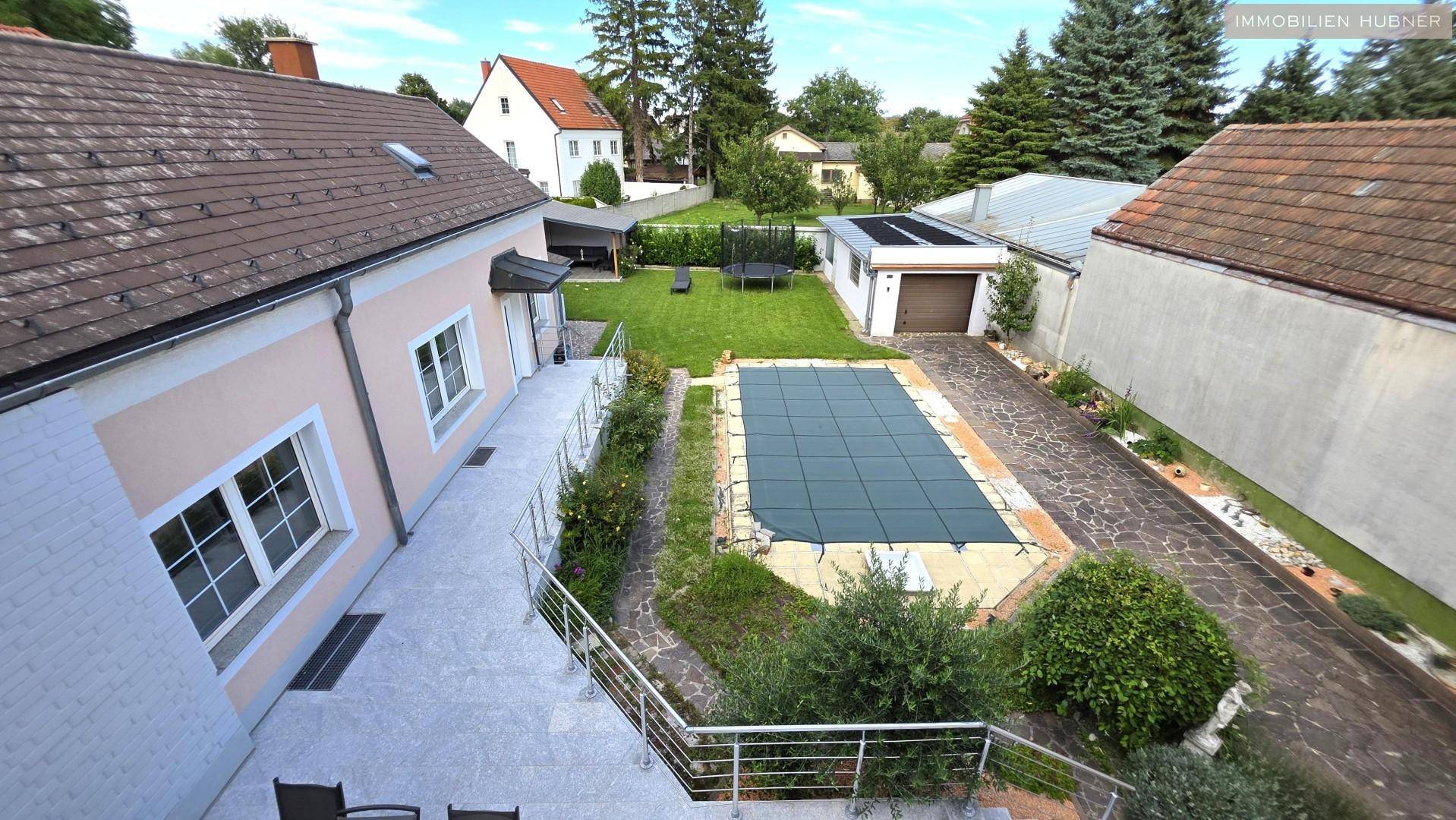 Blick vom OG in den Garten