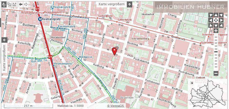 Lageplan mit Öffis
