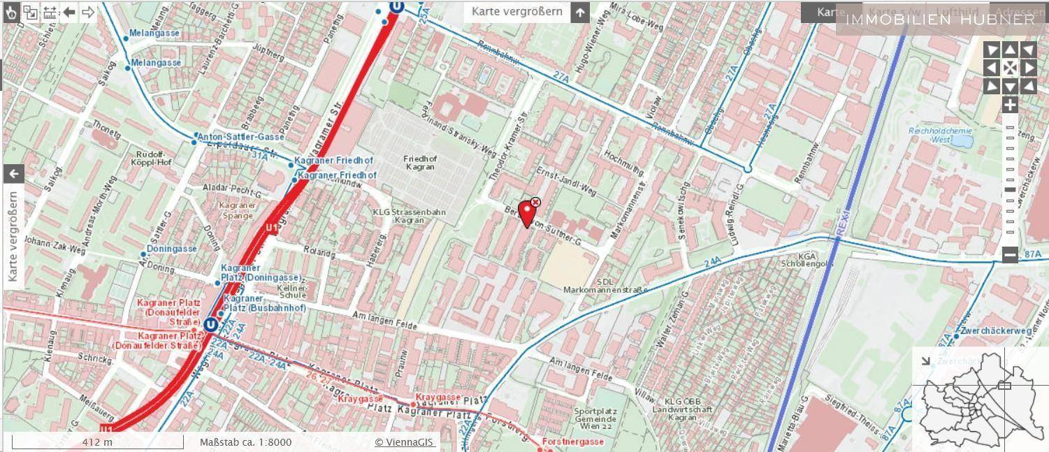 Lageplan mit Öffis