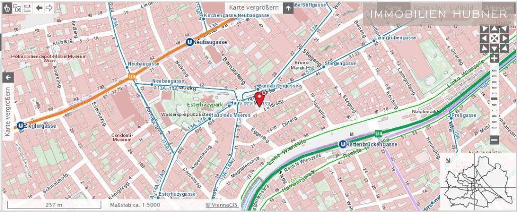 Lageplan mit Öffis