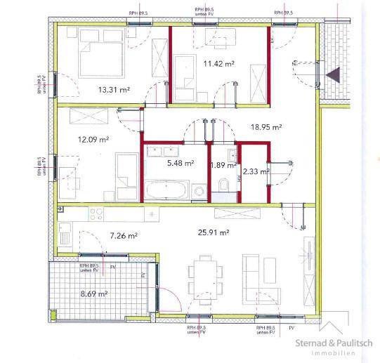 Grundriss Whg A13