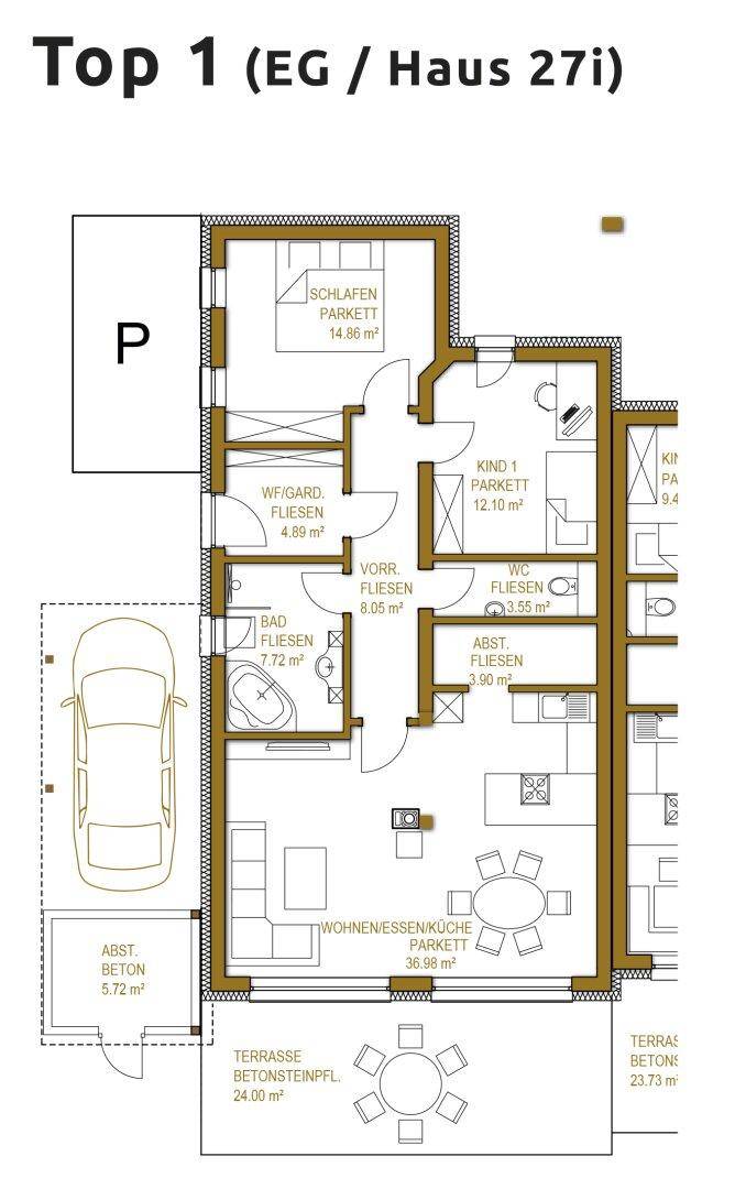 Grundriss Wohnung Top 1