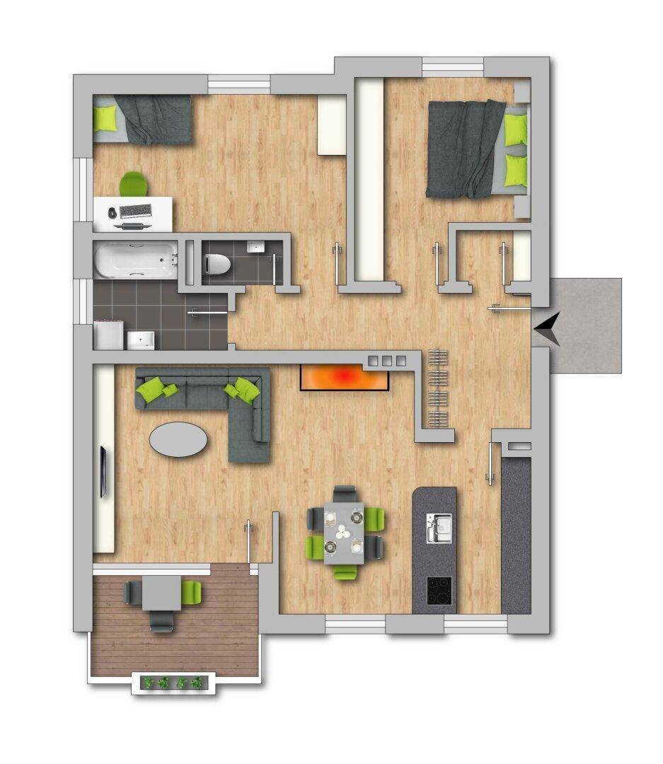 Grundriss Wohnung