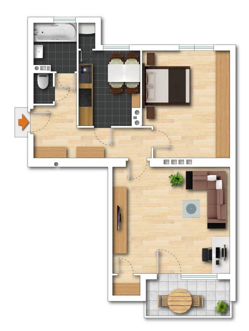 Grundriss Wohnung